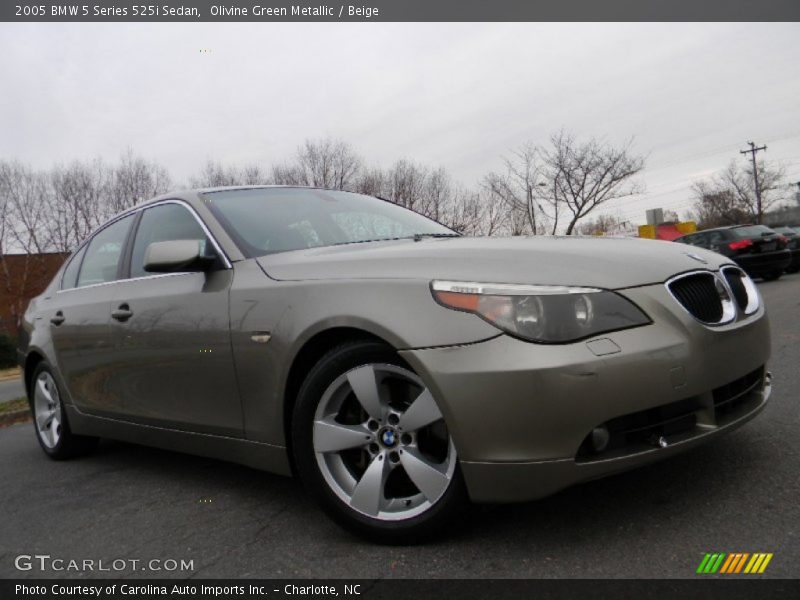Olivine Green Metallic / Beige 2005 BMW 5 Series 525i Sedan