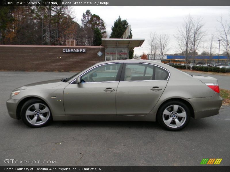 Olivine Green Metallic / Beige 2005 BMW 5 Series 525i Sedan