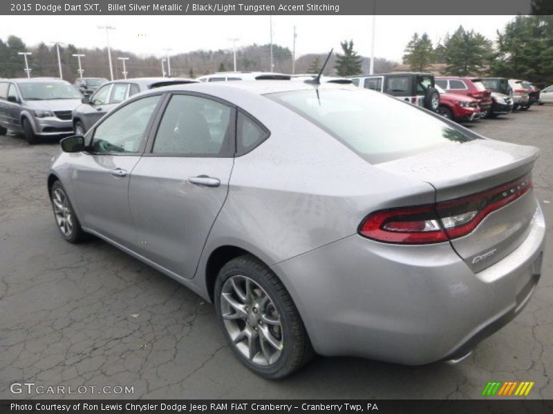 Billet Silver Metallic / Black/Light Tungsten Accent Stitching 2015 Dodge Dart SXT