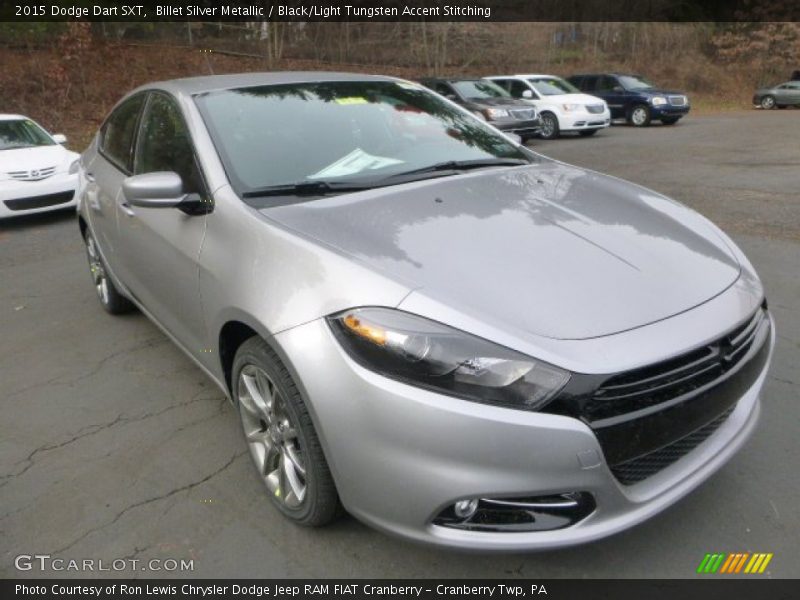 Billet Silver Metallic / Black/Light Tungsten Accent Stitching 2015 Dodge Dart SXT