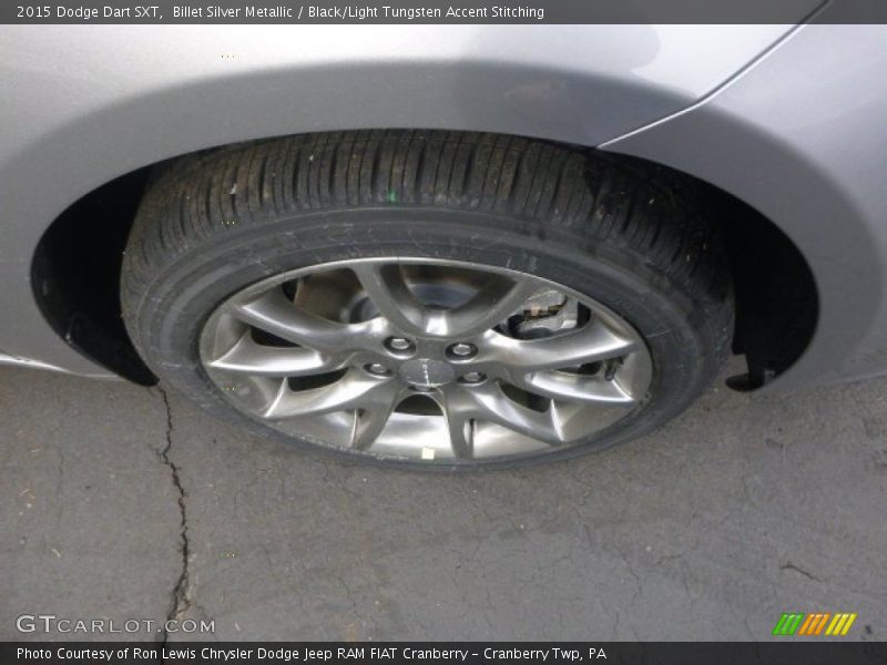 Billet Silver Metallic / Black/Light Tungsten Accent Stitching 2015 Dodge Dart SXT