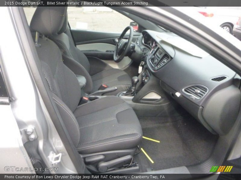 Billet Silver Metallic / Black/Light Tungsten Accent Stitching 2015 Dodge Dart SXT