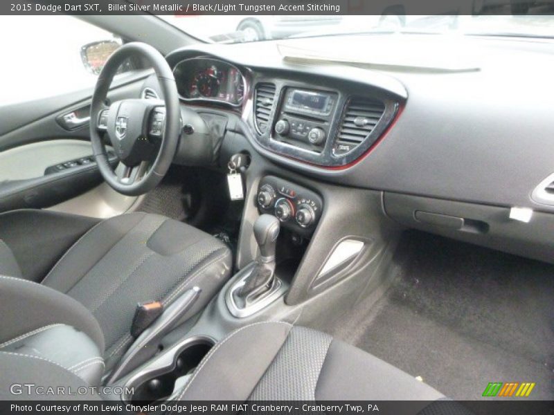 Billet Silver Metallic / Black/Light Tungsten Accent Stitching 2015 Dodge Dart SXT