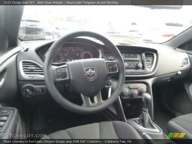 Billet Silver Metallic / Black/Light Tungsten Accent Stitching 2015 Dodge Dart SXT