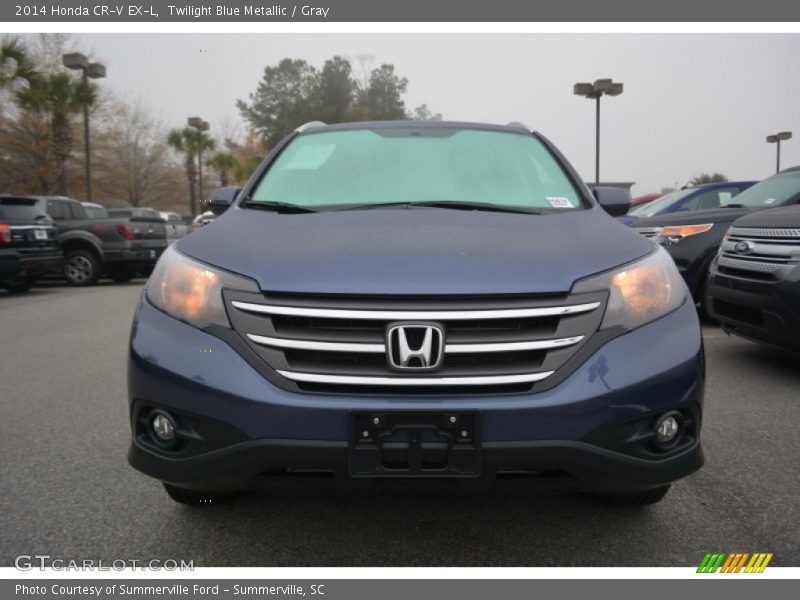 Twilight Blue Metallic / Gray 2014 Honda CR-V EX-L
