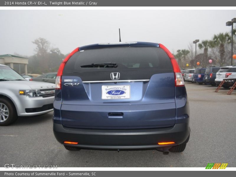 Twilight Blue Metallic / Gray 2014 Honda CR-V EX-L