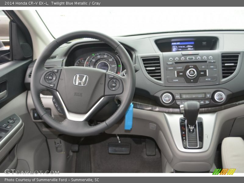 Twilight Blue Metallic / Gray 2014 Honda CR-V EX-L