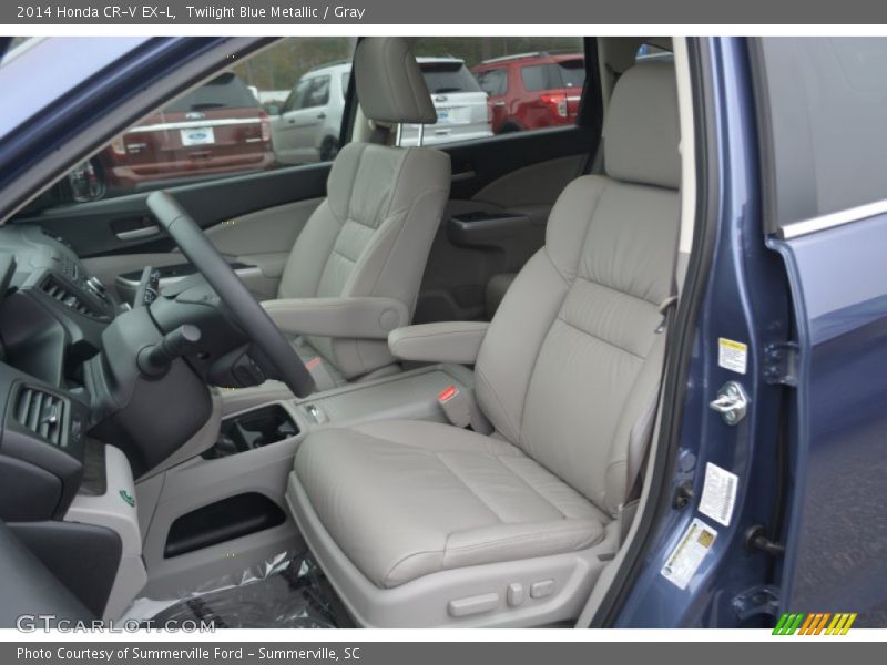 Twilight Blue Metallic / Gray 2014 Honda CR-V EX-L