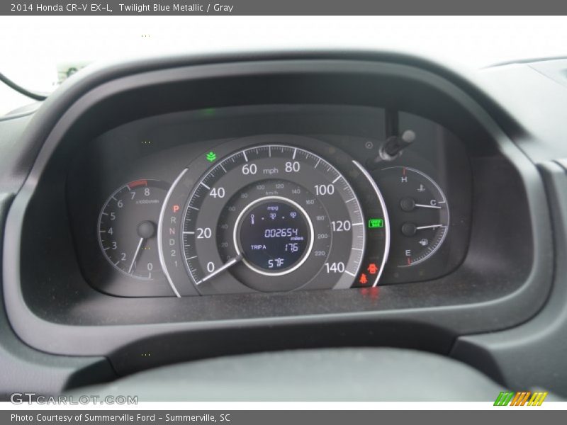 Twilight Blue Metallic / Gray 2014 Honda CR-V EX-L