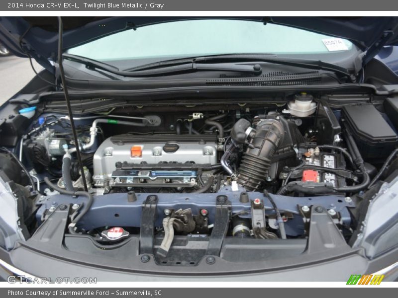 Twilight Blue Metallic / Gray 2014 Honda CR-V EX-L