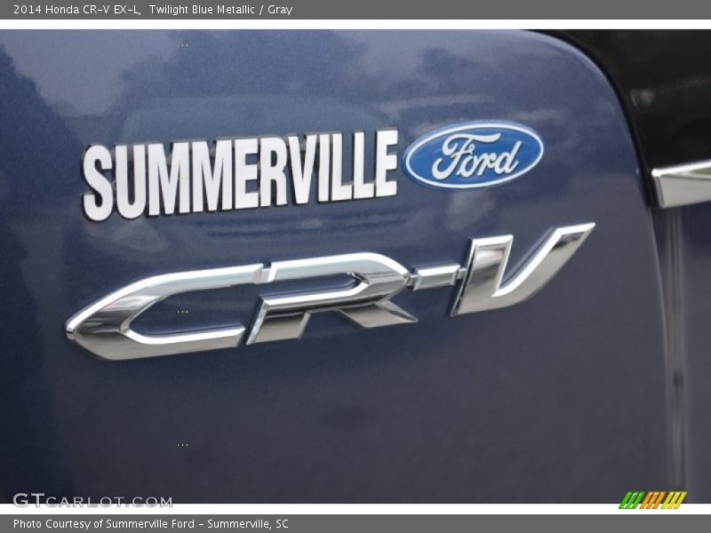 Twilight Blue Metallic / Gray 2014 Honda CR-V EX-L