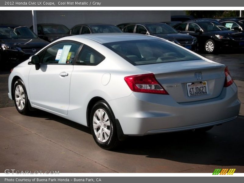 Cool Mist Metallic / Gray 2012 Honda Civic LX Coupe