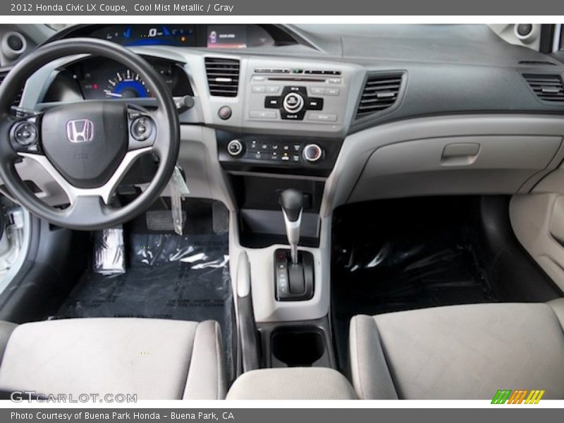 Cool Mist Metallic / Gray 2012 Honda Civic LX Coupe