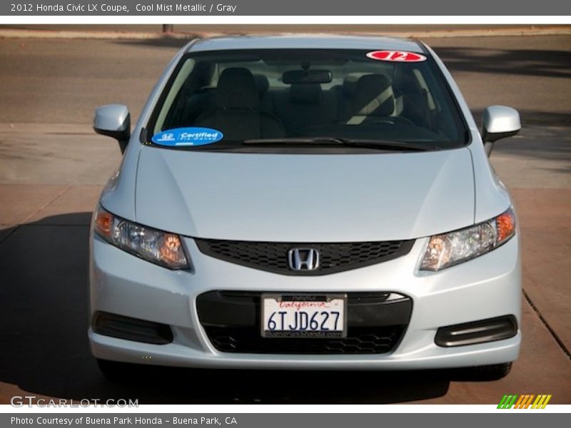 Cool Mist Metallic / Gray 2012 Honda Civic LX Coupe