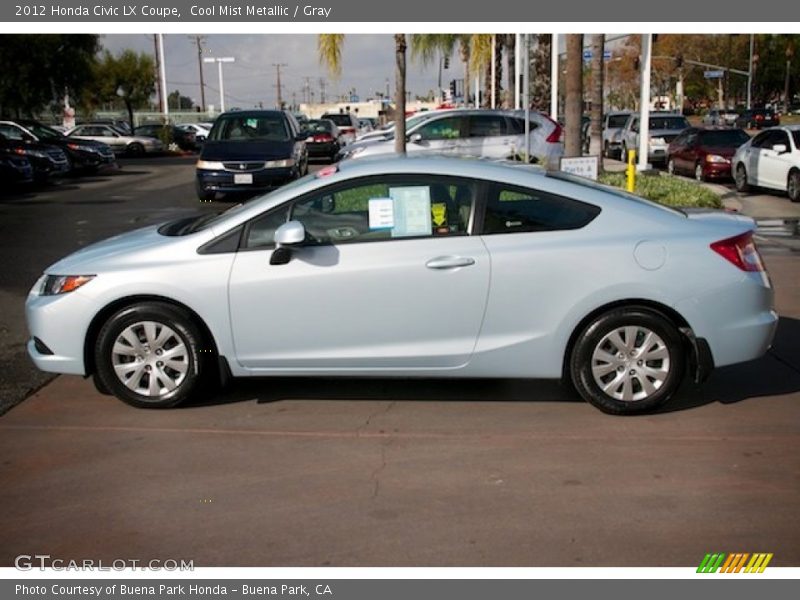 Cool Mist Metallic / Gray 2012 Honda Civic LX Coupe