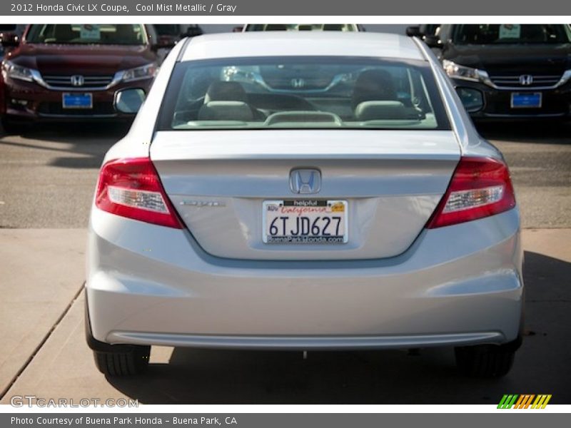 Cool Mist Metallic / Gray 2012 Honda Civic LX Coupe