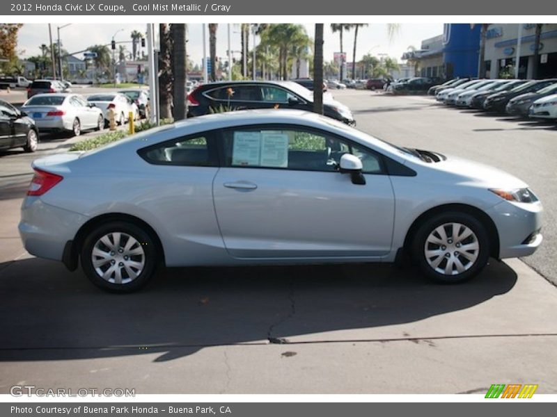 Cool Mist Metallic / Gray 2012 Honda Civic LX Coupe
