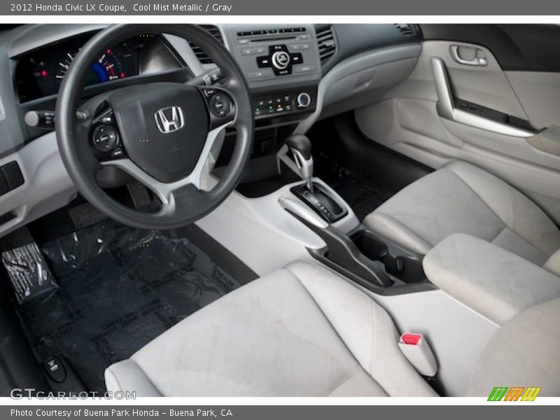Cool Mist Metallic / Gray 2012 Honda Civic LX Coupe