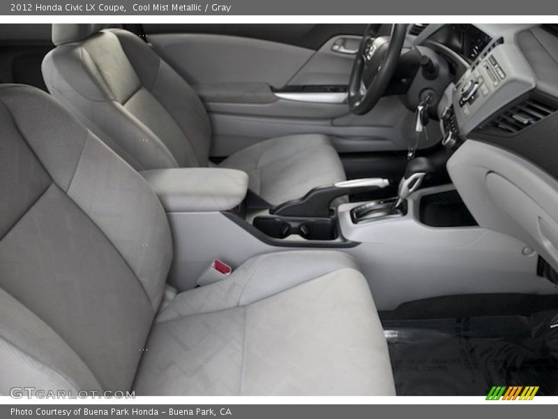 Cool Mist Metallic / Gray 2012 Honda Civic LX Coupe