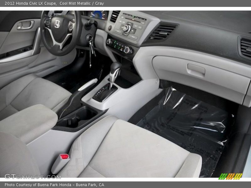 Cool Mist Metallic / Gray 2012 Honda Civic LX Coupe