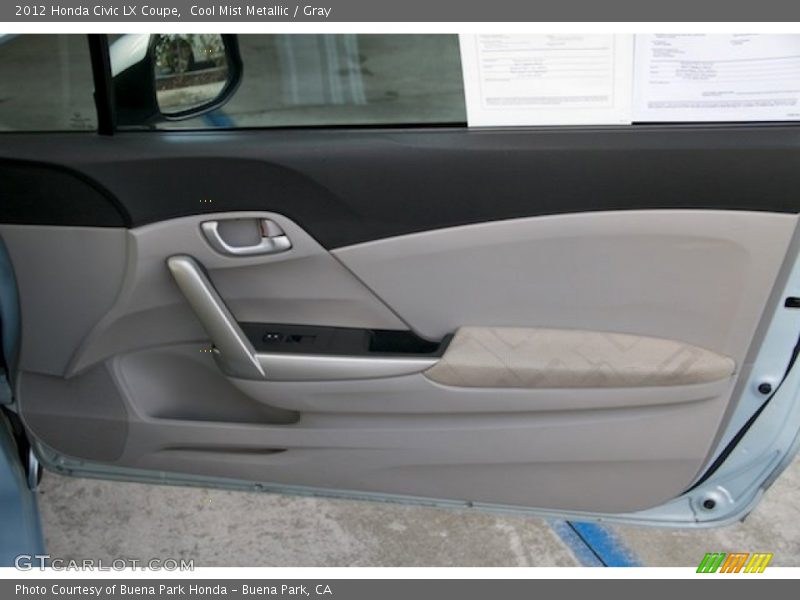 Cool Mist Metallic / Gray 2012 Honda Civic LX Coupe