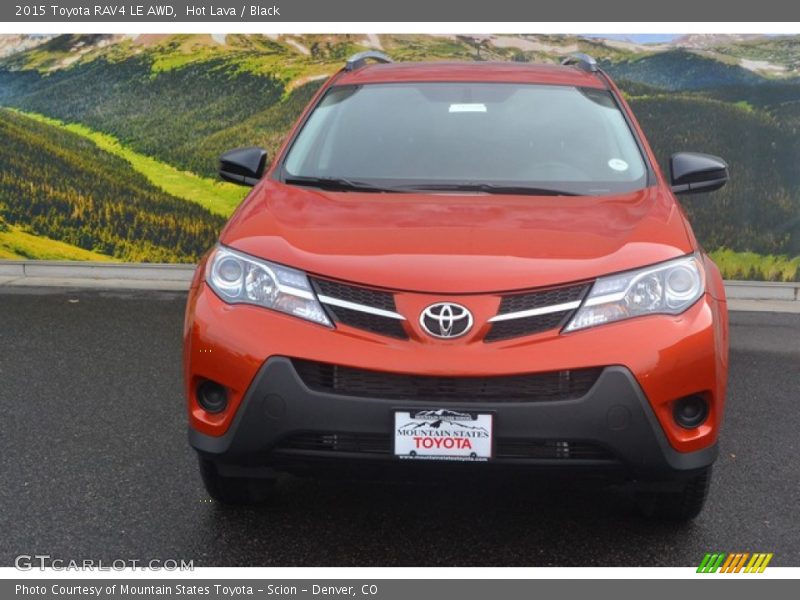 Hot Lava / Black 2015 Toyota RAV4 LE AWD