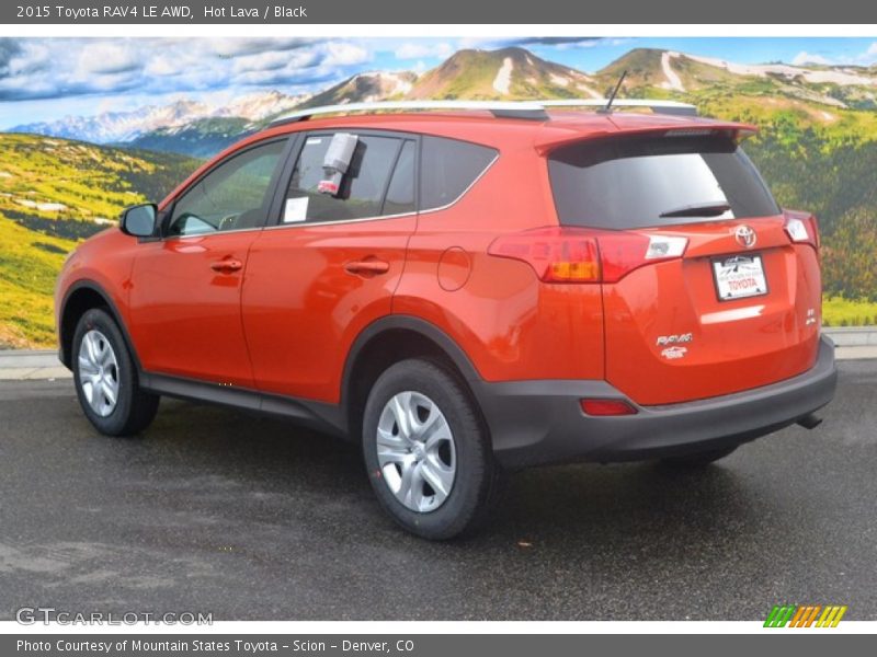 Hot Lava / Black 2015 Toyota RAV4 LE AWD