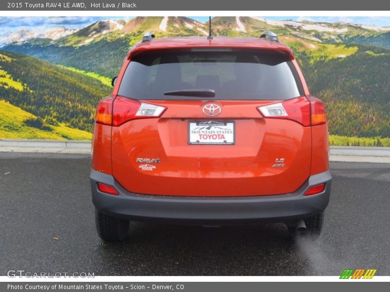 Hot Lava / Black 2015 Toyota RAV4 LE AWD