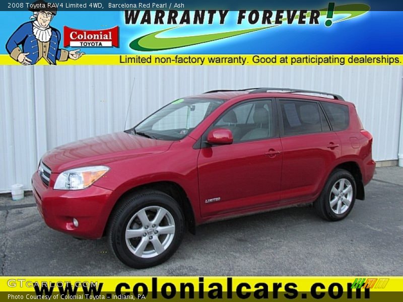 Barcelona Red Pearl / Ash 2008 Toyota RAV4 Limited 4WD