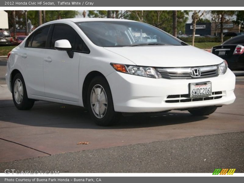 Taffeta White / Gray 2012 Honda Civic HF Sedan