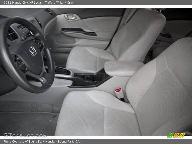 Taffeta White / Gray 2012 Honda Civic HF Sedan