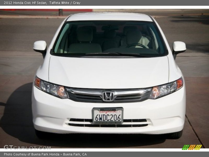 Taffeta White / Gray 2012 Honda Civic HF Sedan