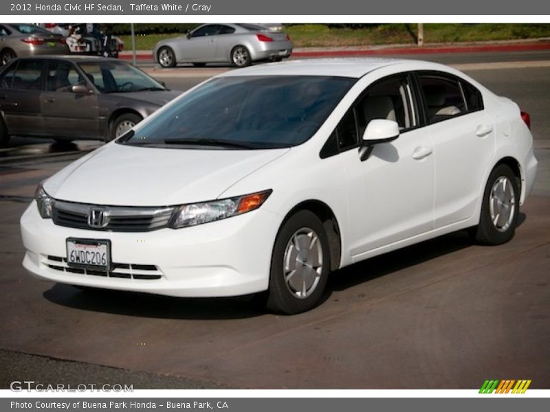 Taffeta White / Gray 2012 Honda Civic HF Sedan