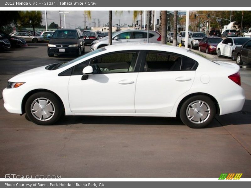 Taffeta White / Gray 2012 Honda Civic HF Sedan