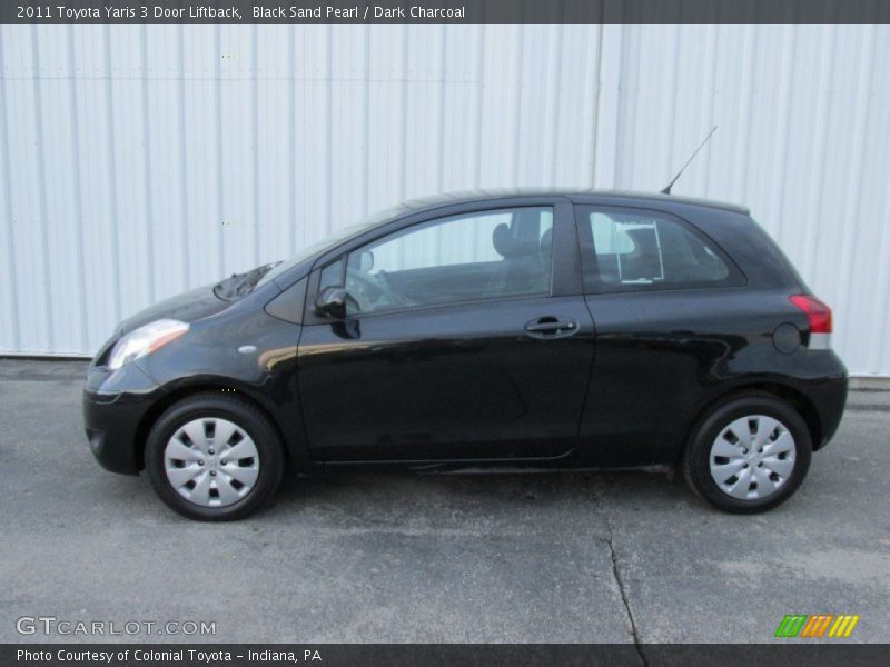Black Sand Pearl / Dark Charcoal 2011 Toyota Yaris 3 Door Liftback