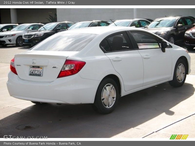 Taffeta White / Gray 2012 Honda Civic HF Sedan