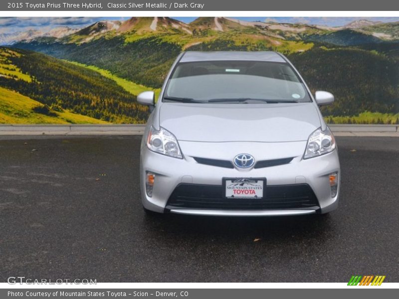 Classic Silver Metallic / Dark Gray 2015 Toyota Prius Three Hybrid