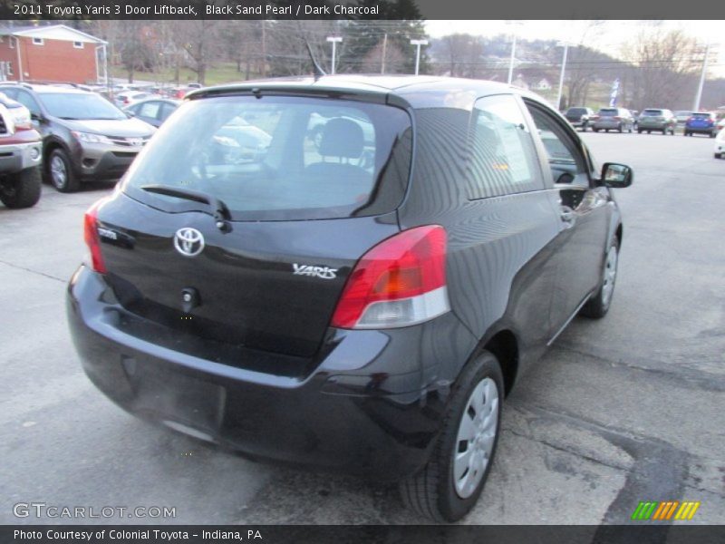 Black Sand Pearl / Dark Charcoal 2011 Toyota Yaris 3 Door Liftback