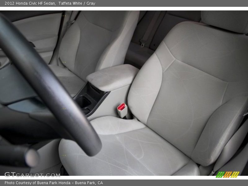 Taffeta White / Gray 2012 Honda Civic HF Sedan