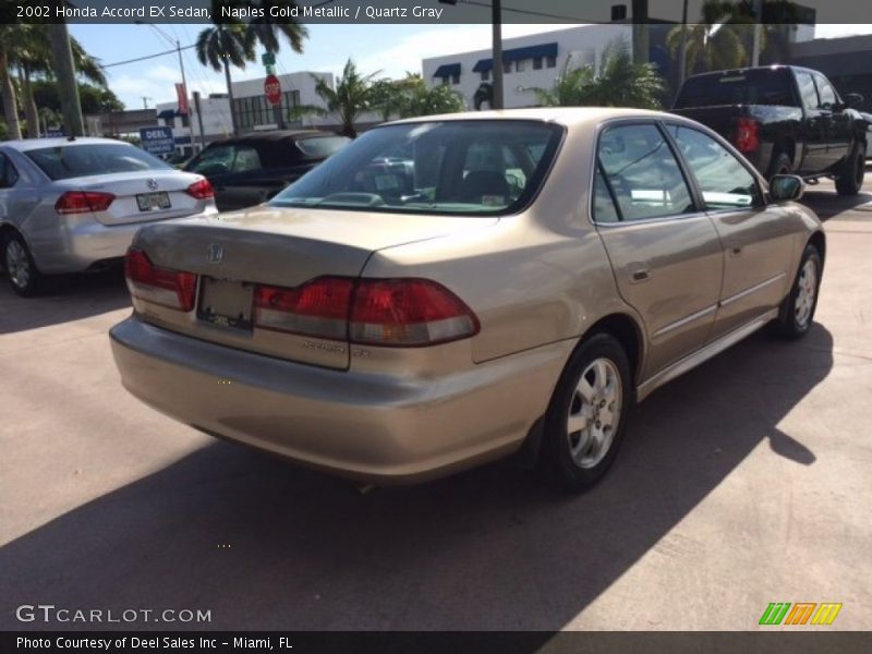 Naples Gold Metallic / Quartz Gray 2002 Honda Accord EX Sedan