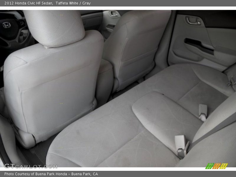 Taffeta White / Gray 2012 Honda Civic HF Sedan