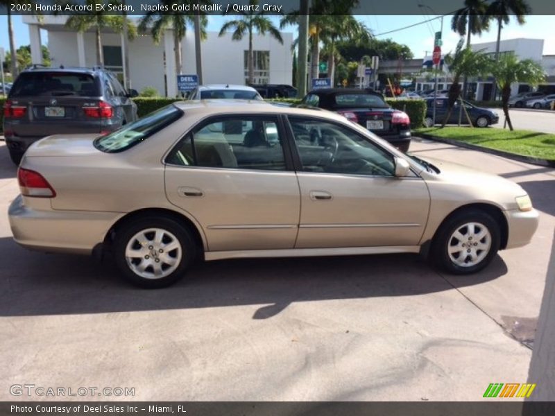 Naples Gold Metallic / Quartz Gray 2002 Honda Accord EX Sedan