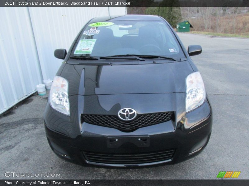 Black Sand Pearl / Dark Charcoal 2011 Toyota Yaris 3 Door Liftback