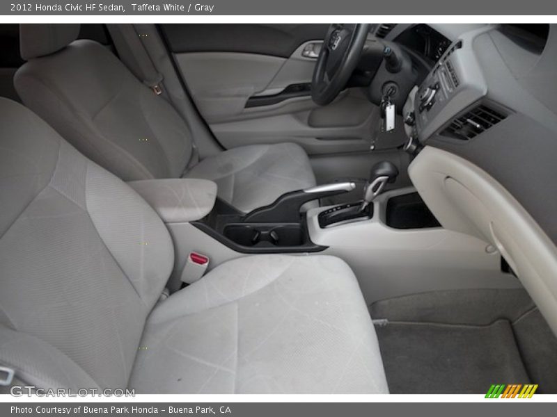 Taffeta White / Gray 2012 Honda Civic HF Sedan