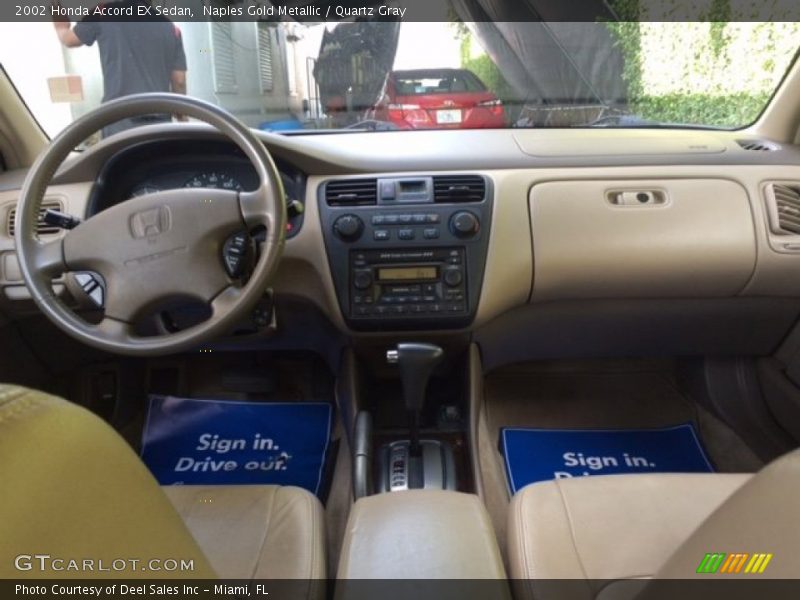 Naples Gold Metallic / Quartz Gray 2002 Honda Accord EX Sedan