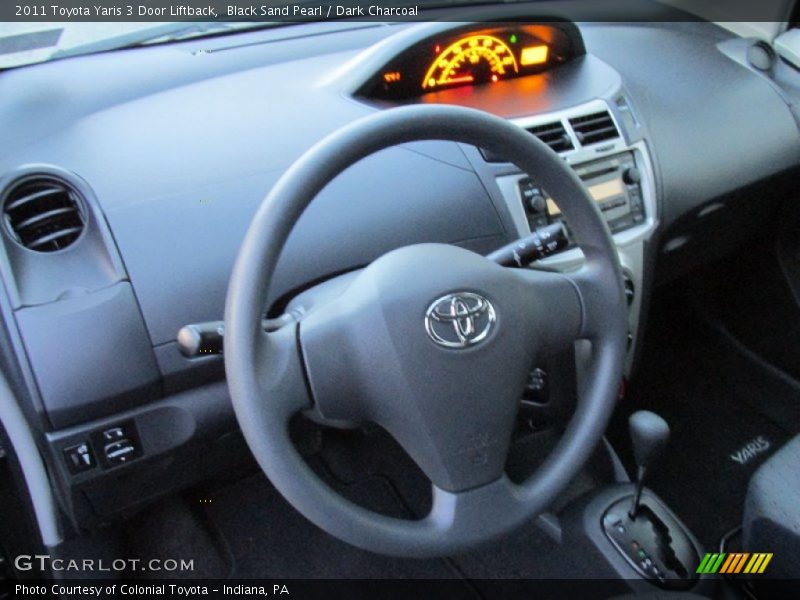 Black Sand Pearl / Dark Charcoal 2011 Toyota Yaris 3 Door Liftback