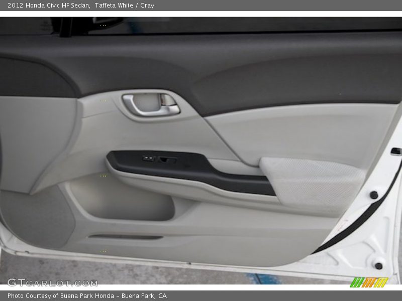 Taffeta White / Gray 2012 Honda Civic HF Sedan