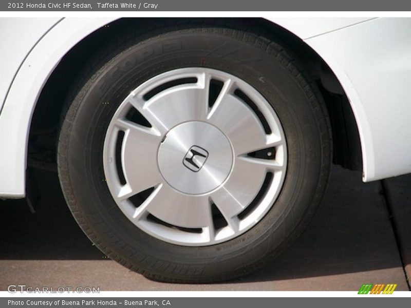 Taffeta White / Gray 2012 Honda Civic HF Sedan