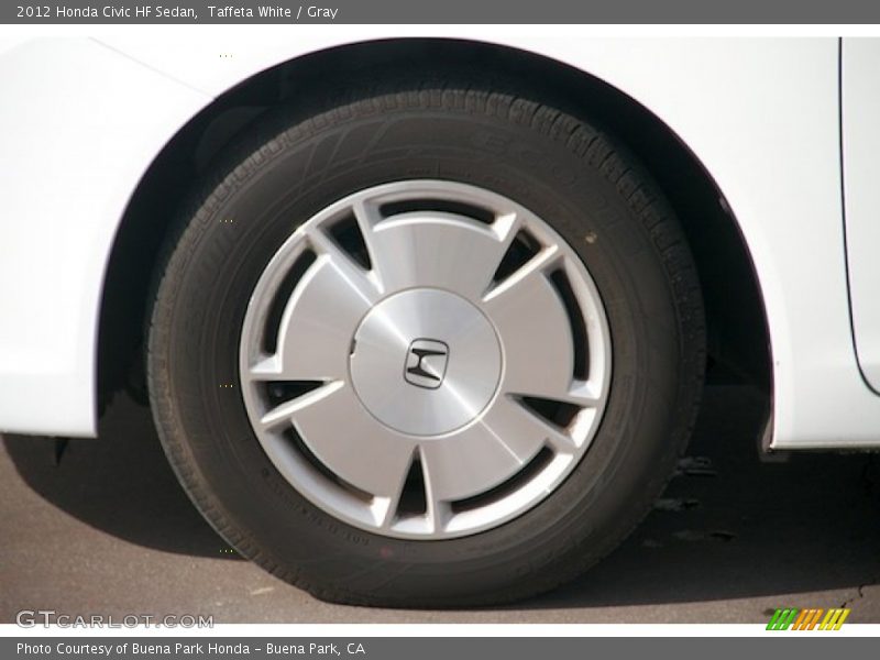 Taffeta White / Gray 2012 Honda Civic HF Sedan