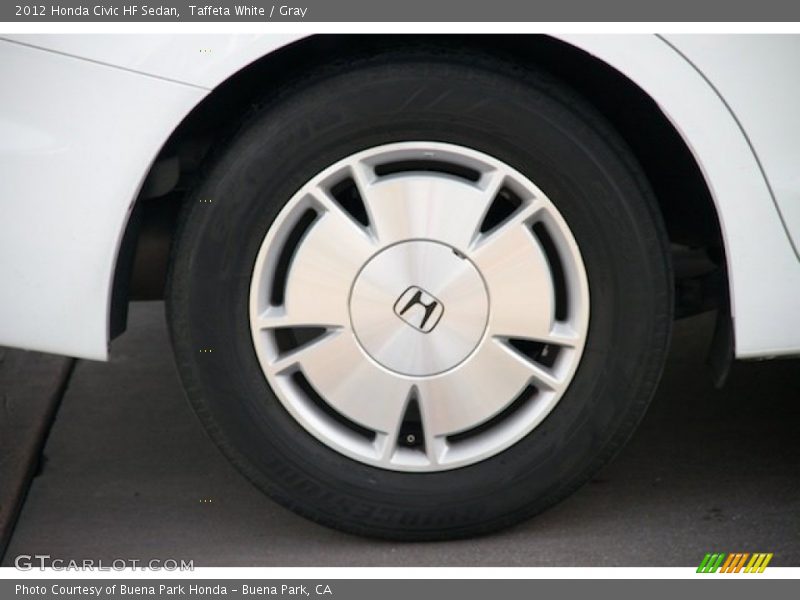 Taffeta White / Gray 2012 Honda Civic HF Sedan